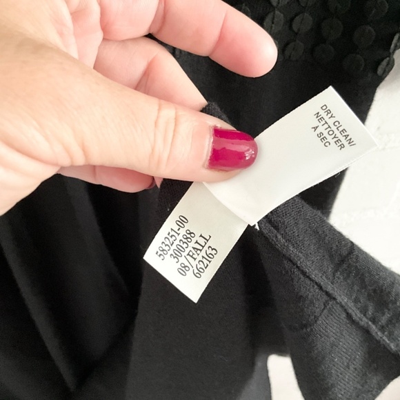 Banana Republic Mini Knit dress Milk maid Babydoll Pleated Black Silk Cotton S - Picture 4 of 11